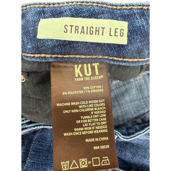 Kut From The Kloth Straight Leg Jeans Medium Wash Size 16 Excellent Used - Picture 9 of 15